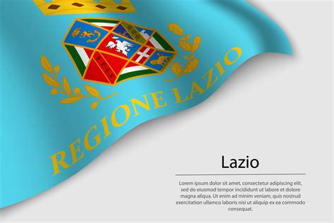 Wave flag of Lazio is a region of Italy. 21840904 Vector Art at Vecteezy