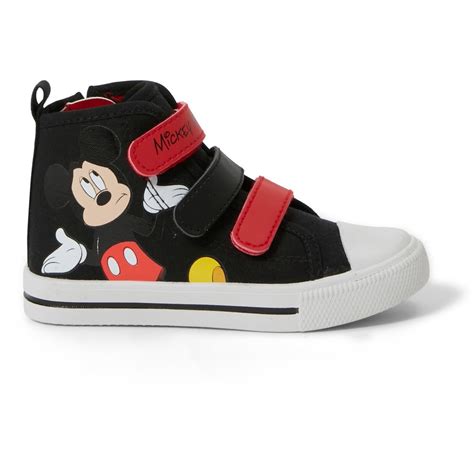 Disney Boys Mickey Mouse Hi Top Shoes - Black | BIG W