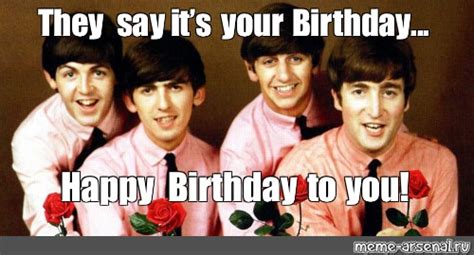 Beatles Today It'S Your Birthday - Happy Birthday Card