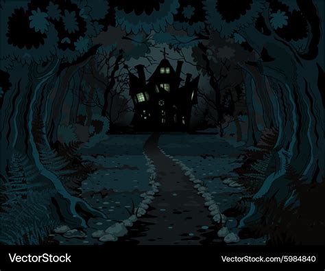 Halloween forest Royalty Free Vector Image - VectorStock