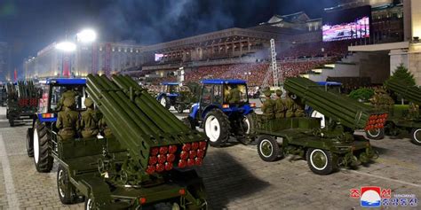 North Korea Celebrates Founding With Military Parade, Dump Trucks ...