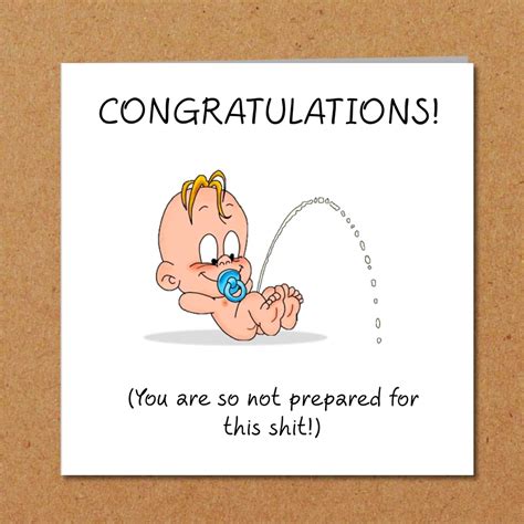 Funny NEW BABY congratulations card - New Parents/Daddy/Mummy - child birth baby grow - funny ...