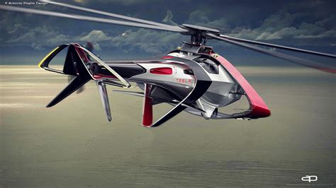 Tesla Electric Helicopter Concept by Antonio Paglia