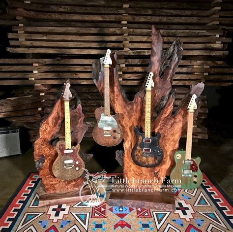 Live Edge Wood Guitar Stand | Littlebranch Farm