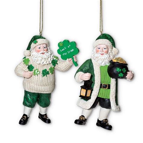 Irish Santa Ornament Set in 2020 | Santa ornaments, Irish christmas ...