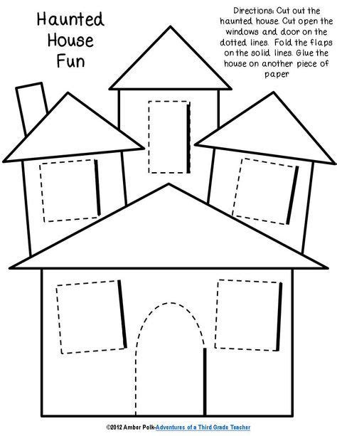 Haunted+House+Template+for+Kids Halloween School, Theme Halloween, Halloween Crafts For Kids ...