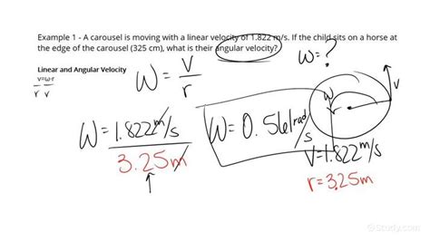 Finding Angular Velocity from Linear Velocity | Physics | Study.com