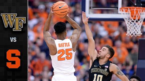 Wake Forest vs. Syracuse Basketball Highlights (2017-18) - YouTube