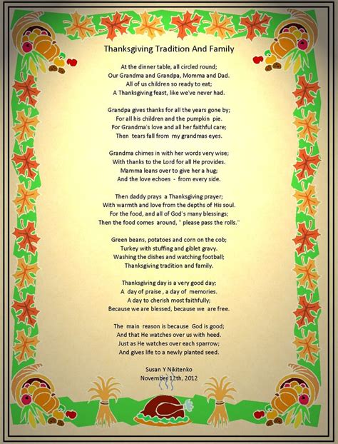 Christian Thanksgiving Poems | Harvest Blessing In My Treasure Box: Thanksgiving Tradition And ...