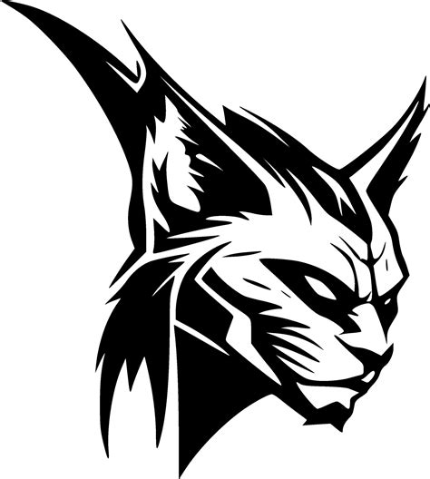 Wildcat, Black and White Vector illustration 27724096 Vector Art at ...