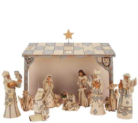 Jim Shore Woodland Collection Mini Nativity 8 Piece Set — QVC.com