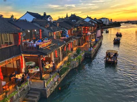 Zhujiajiao Water Town Shanghai, China Zhujiajiao Water Town is about 50 km away from the Bund ...