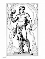 Coloring Pages God Apollo Greek Mythology Literature Fantasy Art sketch template