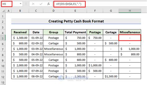 How to Create Petty Cash Book Format in Excel (With Easy Steps)