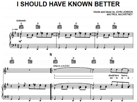 The Beatles - I Should Have Known Better Free Sheet Music PDF for Piano | The Piano Notes