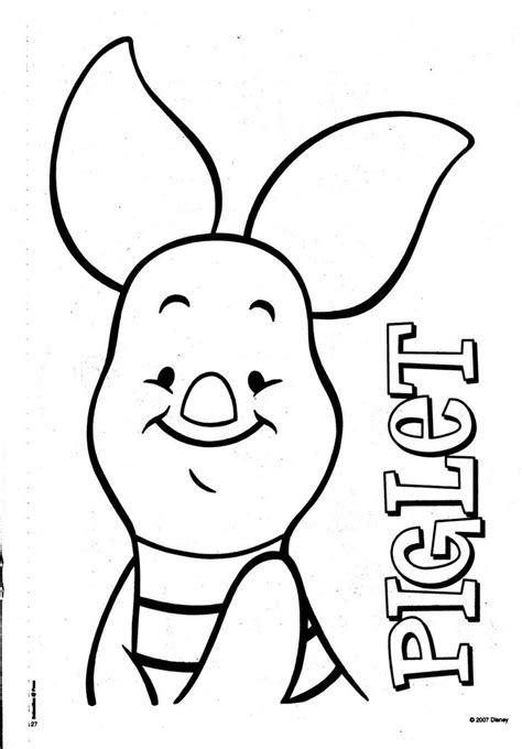 Piglet coloring page | Disney coloring pages, Tigger and pooh, Coloring books