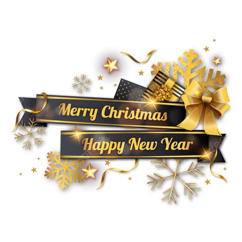 Merry Christmas And Happy New Year Black Gold Decoration, Christmas Gold Black, Christmas Banner ...