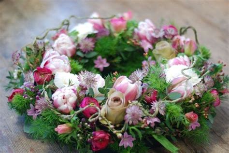 A pretty pink and green spring flower wreath from Fletcher and Foley - The Natural Wedding ...