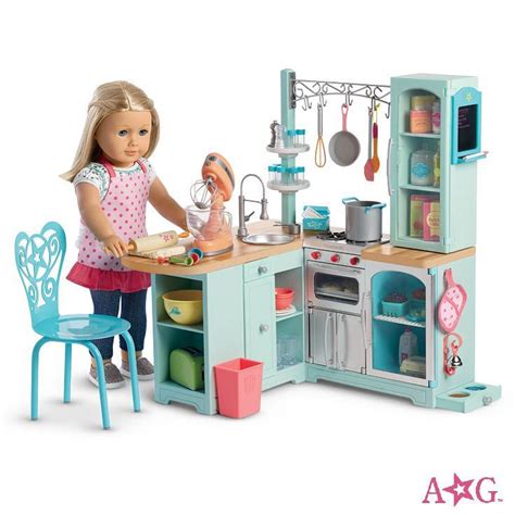 Gourmet Kitchen Set | American girl doll sets, American girl furniture ...