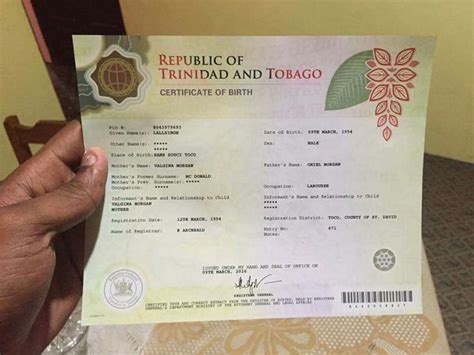 The new Trinidad and Tobago birth certificate...nice | Trinidad and ...