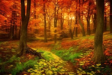 Autumn Forest Background Graphic by Craftable · Creative Fabrica