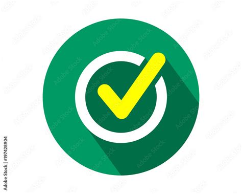 circle green checklist symbol shape image vector icon symbol logo Stock Vector | Adobe Stock