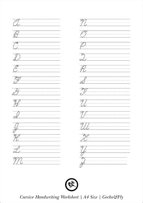 Practice How To Write In Cursive