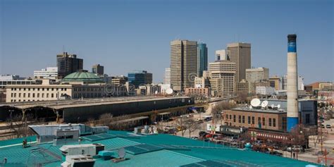 Winnipeg Skyline in Manitoba, Canada Stock Photo - Image of transport, international: 32290386