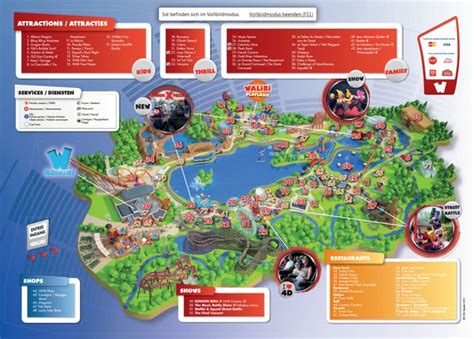 Parkmaps / Parkplan / Plattegrond - Walibi Belgium | Freizeitpark-Welt.de