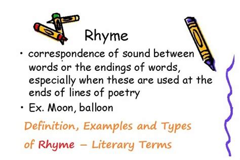 Definition, Examples, and Types of Rhyme – Literary Terms - Maruf's Blog