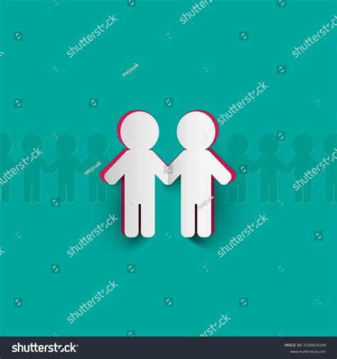 Paper Cut People Holding Hands Vector Stock Vector (Royalty Free ...