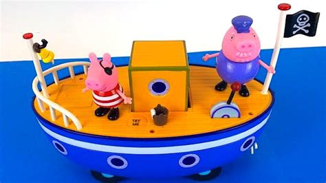 PEPPA PIG GRANDPA PIG'S BOAT WITH PEPPA & GEORGE PIG PIRATES - FUN SOUNDS AND PHRASES - TODDLER ...