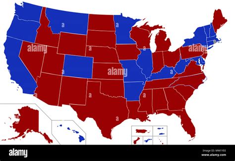 . English: A map of the party affiliations of the current Governors of ...