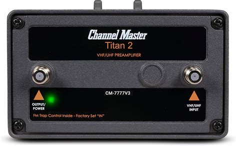 Amazon.com: Channel Master CM-7777V3 Titan 2 High Gain TV Antenna Preamplifier [Version 3 ...