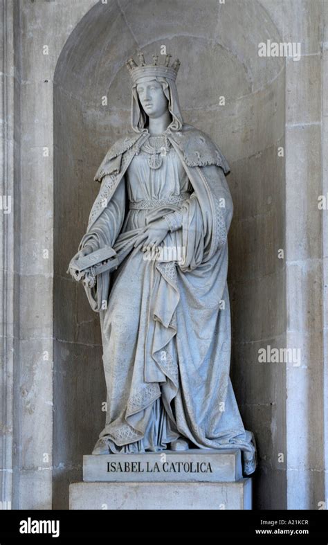 STATUE OF ISABEL LA CATOLICA ROYAL PALACE MADRID SPAIN Stock Photo - Alamy