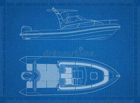 Boat blueprint stock illustration. Illustration of marine - 113061865