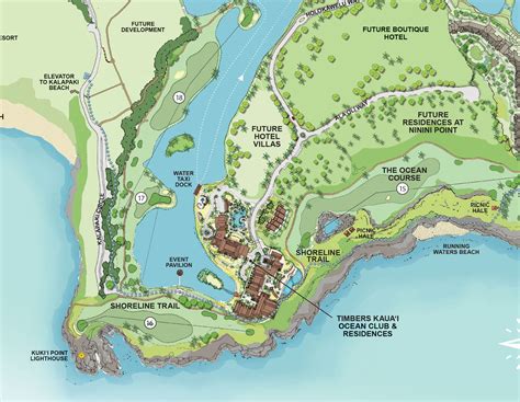 GOLF RESORT: Timbers Kauai Map | Hokuala Kauai | Kauai map, Kauai, Beach events