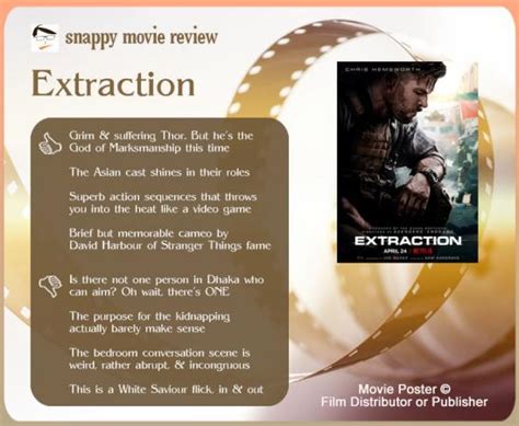 Extraction (2020) Movie Review | The Scribbling Geek