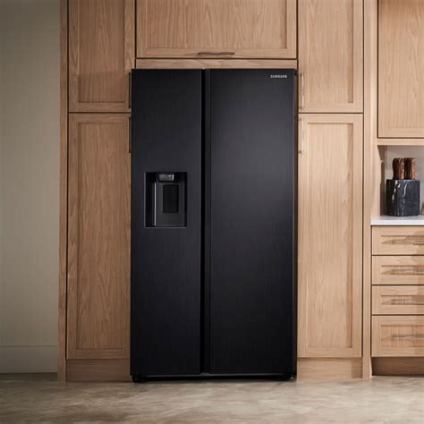 Samsung 22 Cu. Ft. Side-by-Side Counter-Depth Refrigerator Black ...