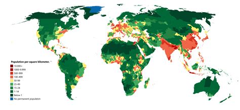 World Map Population Density - United States Map