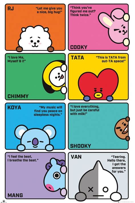 Cute Wallpapers Discover BT21 Poster Compilation BT21 Poster ...