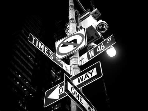 1200x1600px | free download | HD wallpaper: grayscale photo of street signs, times square, new ...