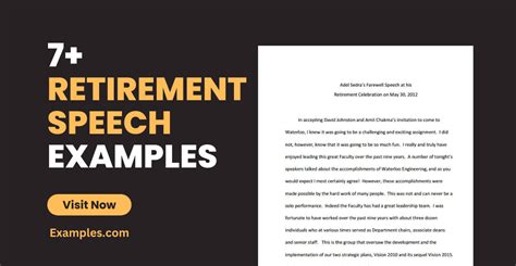 Retirement Speech - 7+ Examples, Format, PDF, Tips