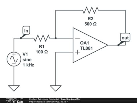 Inverting Amplifier - CircuitLab