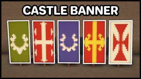 Minecraft: 5 Banner Designs For Village & Castle - YouTube