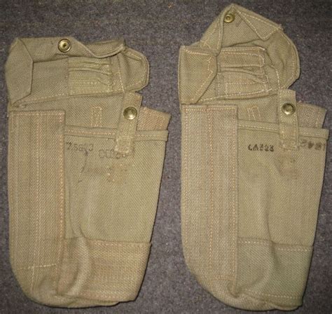 A GOOD MINT PAIR OF MADE 37 PATTERN WEBBING AMMO POUCHES MKII in Webbing