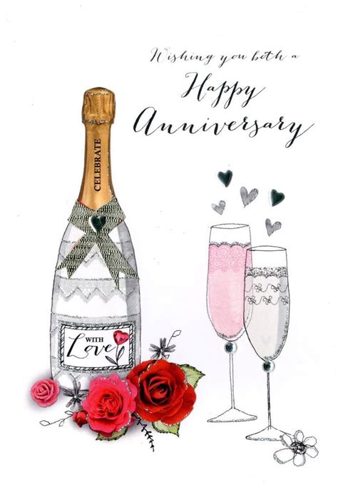 Wishing You Both Happy Anniversary Greeting Card Joie De Vivre Range ...