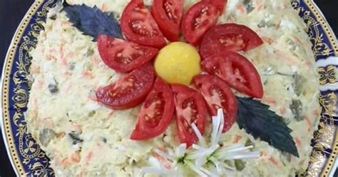 طرز تهیه سالاد الویه با مرغ مجلسی و تزیین سالاد الویه ساده و شیک ساده و خوشمزه توسط sargarminet ...