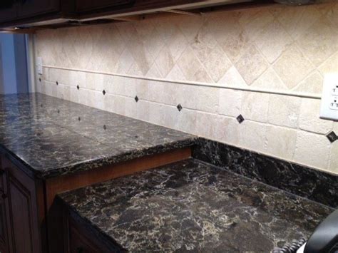 Cambria Laneshaw countertops with Laneshaw tile inserts in the ...