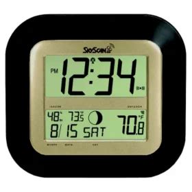 SkyScan Atomic Digital Clock- Black - Sam's Club